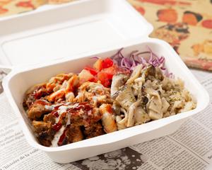 【キノコマリネ】チキンオーバーライス Chicken over rice with herb marrinated mushrooms