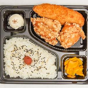 金のもも肉からあげ+白身フライ弁当
