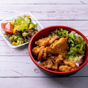 唐揚げ丼サラダセット Fried Chicken Rice Bowl + Salad Set