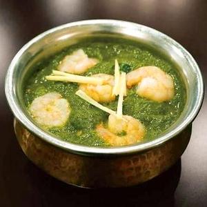 サグ海老カレー Sag Prawn Curry