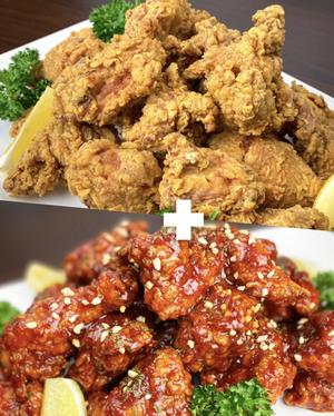 ハーフ＆ハーフチキン(骨なし/チキンム・炭酸飲料付き)