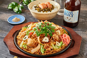 国産牛もつ焼そば&選べるミニ丼セット