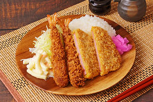 ハムカツ＆エビフライ弁当