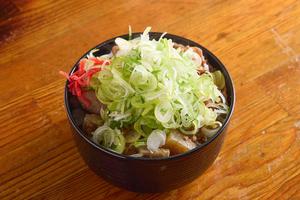 ねぎもつ煮丼