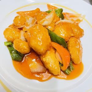 白身魚の甘酢炒め