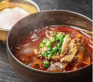 【麻辣】温泉卵入り極太麻婆春雨 Super-thick Bean Curd Vermicelli with egg slow-boiledCurd