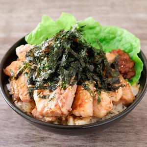 (肉2倍盛:300g)韓国のりサムギョプサルDON！