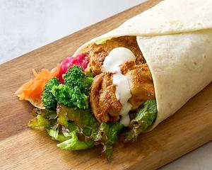 ヘルシーブロッコリーとスパイスチキンサラダラップ Healthy Broccoli Salad Wrap