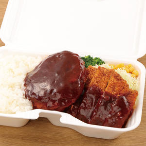 ハンバーグ＆ポークカツ弁当