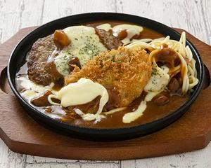 チーズ煮込みハンバーグ＆ひれかつ1枚 Cheese Hamburg Steak ＆ Pork Ribs Cutlet