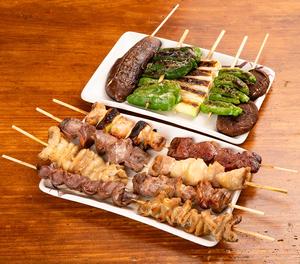 炭火焼鳥8本＆野菜串焼5本セット(塩)
