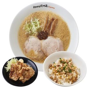 嵐げんこつらあめん・豚のから揚げ炙りチャーシュー丼セット