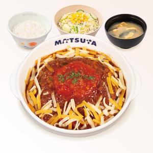 タコサルサハンバーグ定食(味噌汁付)