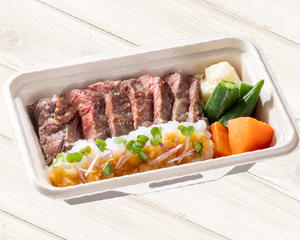 (おかず)みすじステーキの和風おろしソース