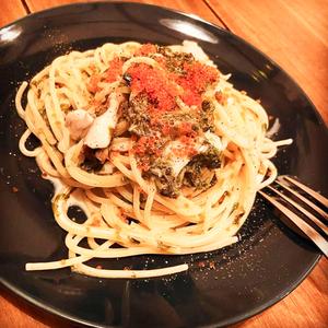 海苔のクリームパスタ