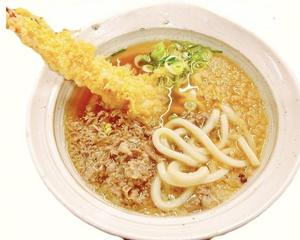 エビ天だし肉うどん