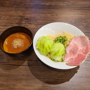 海老トマトつけ麺(大盛)+キャベツTP Dipping Noodles(Large)+Extra Cabbage