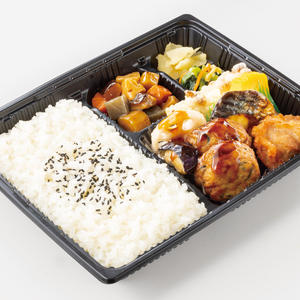新・幕の内弁当(豆腐ハンバーグと野菜の照りだれ)