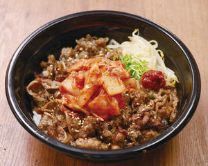 F-1103】キムチ牛カルビ丼Kimchi Topped Short Rib Beef Bowl