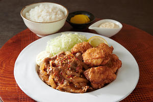 大人の旨辛 豚生姜焼き100g＆生姜マヨ鶏からあげ 5個 弁当 ～オリジナル生姜マヨネーズ付き～