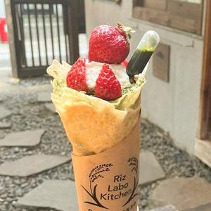 スペシャルクレープ抹茶イチゴ