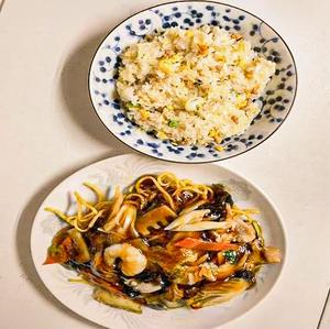 五目あんかけ焼きそば+炒飯セット