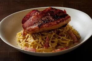 厚切りベーコンのカルボナーラ Bacon Carbonara