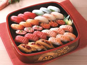 柿家すし 彩り盛り込み（1人前/10貫～）