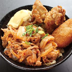 豚キムチ丼 400 (唐揚2+コロッケ1) ≪1186≫