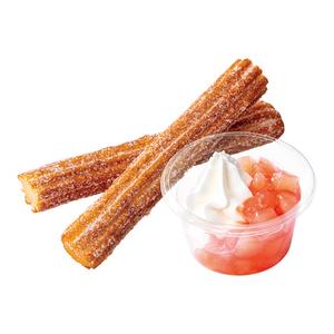 ゼッテリア ZETTERIA ディップチュロごろっと 白桃 Churros with Chunky White Peach Sauce