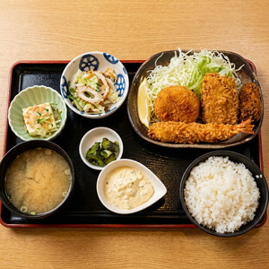 ミックスフライ定食