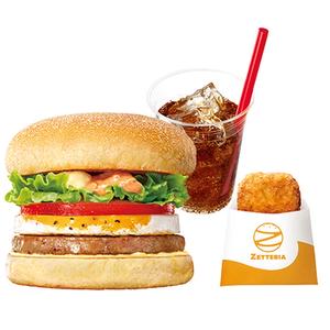 ゼッテリア ZETTERIA 【モーニングセット】モーニングエッグマフィン Sausage Egg Muffin with Tomato ＆ Lettuce Set