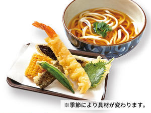 季節の天ぷらうどん・そば(ナス・トウモロコシ)(6/1～)