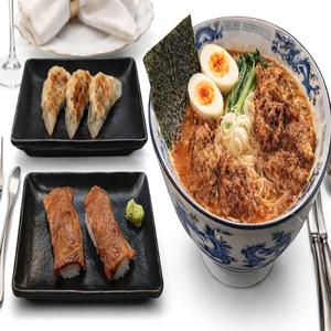フライドチキンラーメン和牛寿司セット