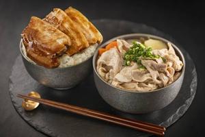 豚肉増量 豚汁と豚飯(大)  (More Pork) Pork Miso Soup and Pork Rice (Large)