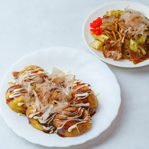 たこ焼き6個＆焼きそばハーフセット