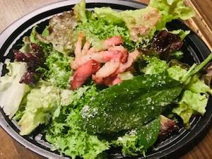 ベーコン・ほうれん草・ワサビ菜サラダ