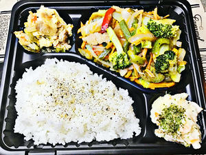 野菜炒め弁当 Stir-fried vegetable lunch box