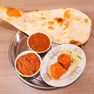 チキンティカ2個2カレーライスorナンセット【CHICKENTIKKA 2P with 2CURRY、 Nan or Rice Set】