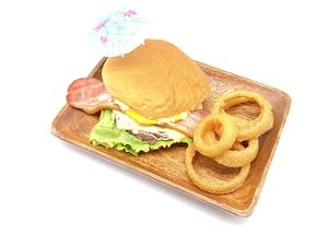 ベーコンエッグバーガーオニオンリングセット