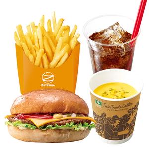 ゼッテリア ZETTERIA 【ディナーセット】チーズバーガー Cheeseburger Dinner Set