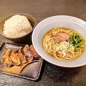 満腹セット!村長餃子5個・ライス・油ラーメン