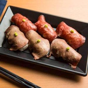 牛タン寿司盛合せ6貫 Beef Tongue Sushi Assortment 6pcs.