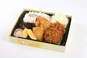 塩レモンから揚げとひれかつ弁当