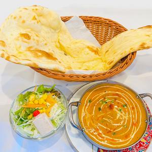 ジャンボ盛り/プラウンカレー・サラダ付きセット/ Prawn Curry Salad Set