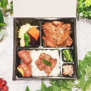牛カルビ・牛タンと肉寿司弁当