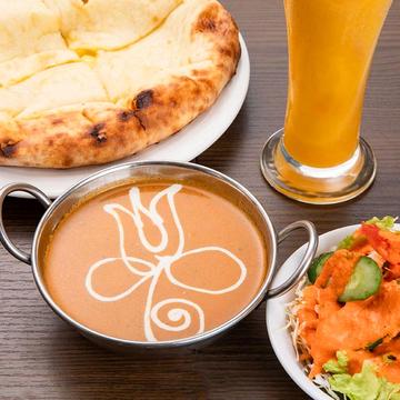 エビカレーとチーズナンのセット Prawn Curry＆Cheese Nan