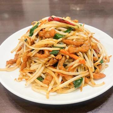 もやし肉炒め