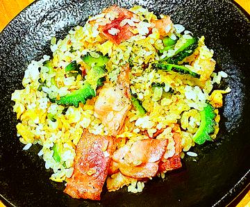 【夏風】 ゴーヤとベーコンの焼飯