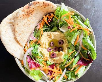 フムス+サラダ+自家製ピタパン Hummus Salad & Pita Bread
